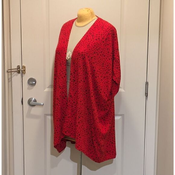 Sunday Best Red Leopard Print Cardigan - Picture 6 of 8